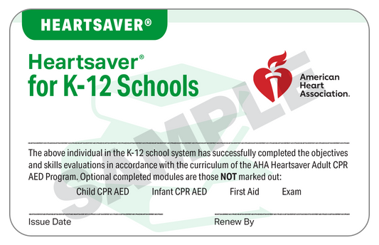 AHA Heartsaver K-12 eCards (24)