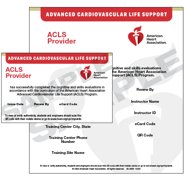 2025 AHA ACLS eCard