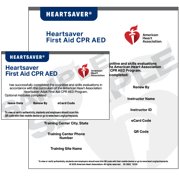 2025 AHA Heartsaver First Aid CPR AED