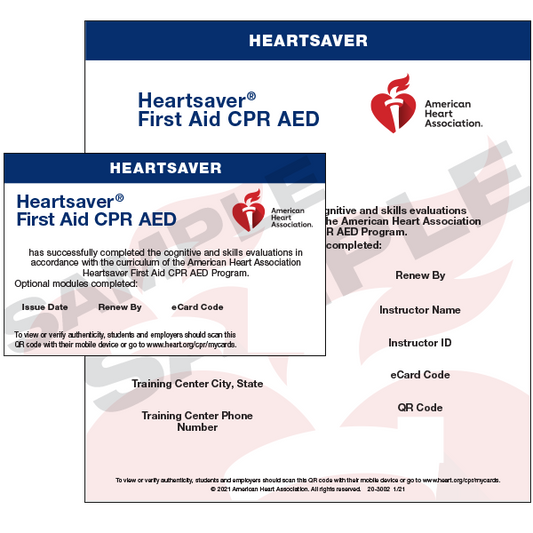 AHA Heartsaver® First Aid CPR AED eCard