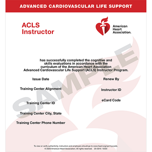 AHA ACLS Instructor eCard