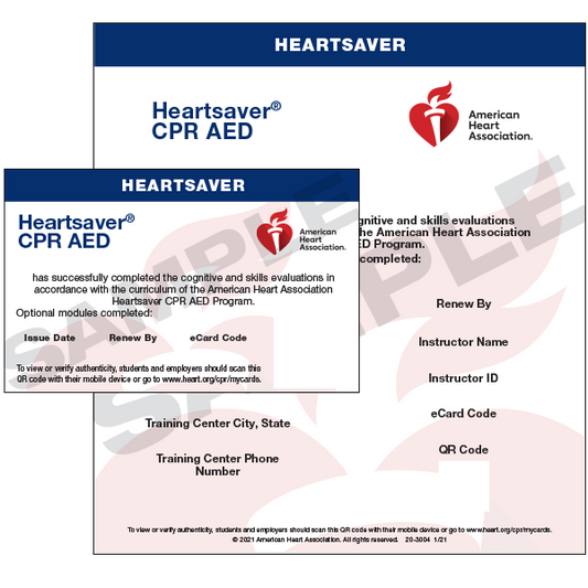 AHA Heartsaver® First Aid CPR AED eCard