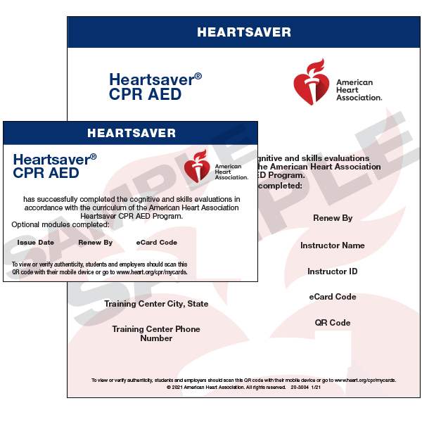 AHA Heartsaver® CPR AED eCard