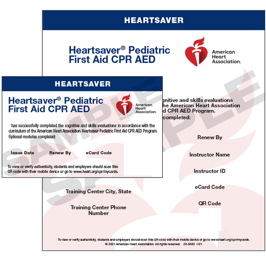 AHA Heartsaver® Pediatric First Aid CPR AED eCard