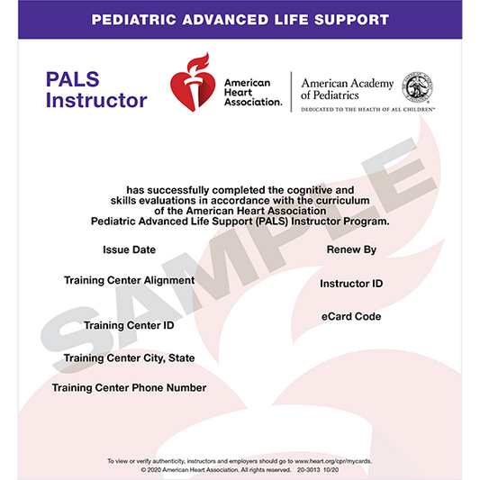 AHA PALS Instructor eCard